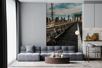 Brooklyn Bridge Pedestrian Walkway Skyline Wall Mural
