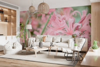 Abstract Pink Petal Layers Wall Mural