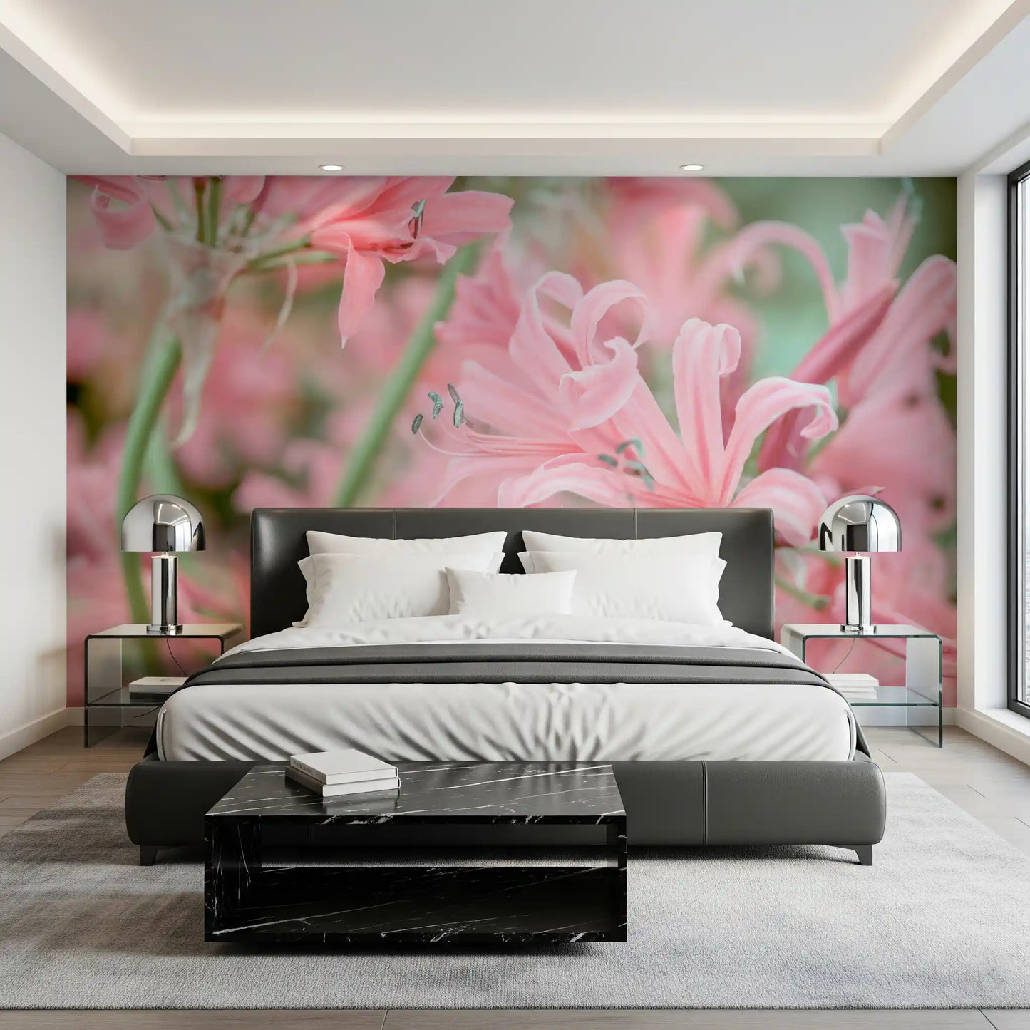Abstract Pink Petal Layers Wall Mural