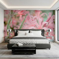 Abstract Pink Petal Layers Wall Mural