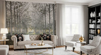 Minimalist Woodland Perspective Wall Mural
