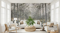 Minimalist Woodland Perspective Wall Mural