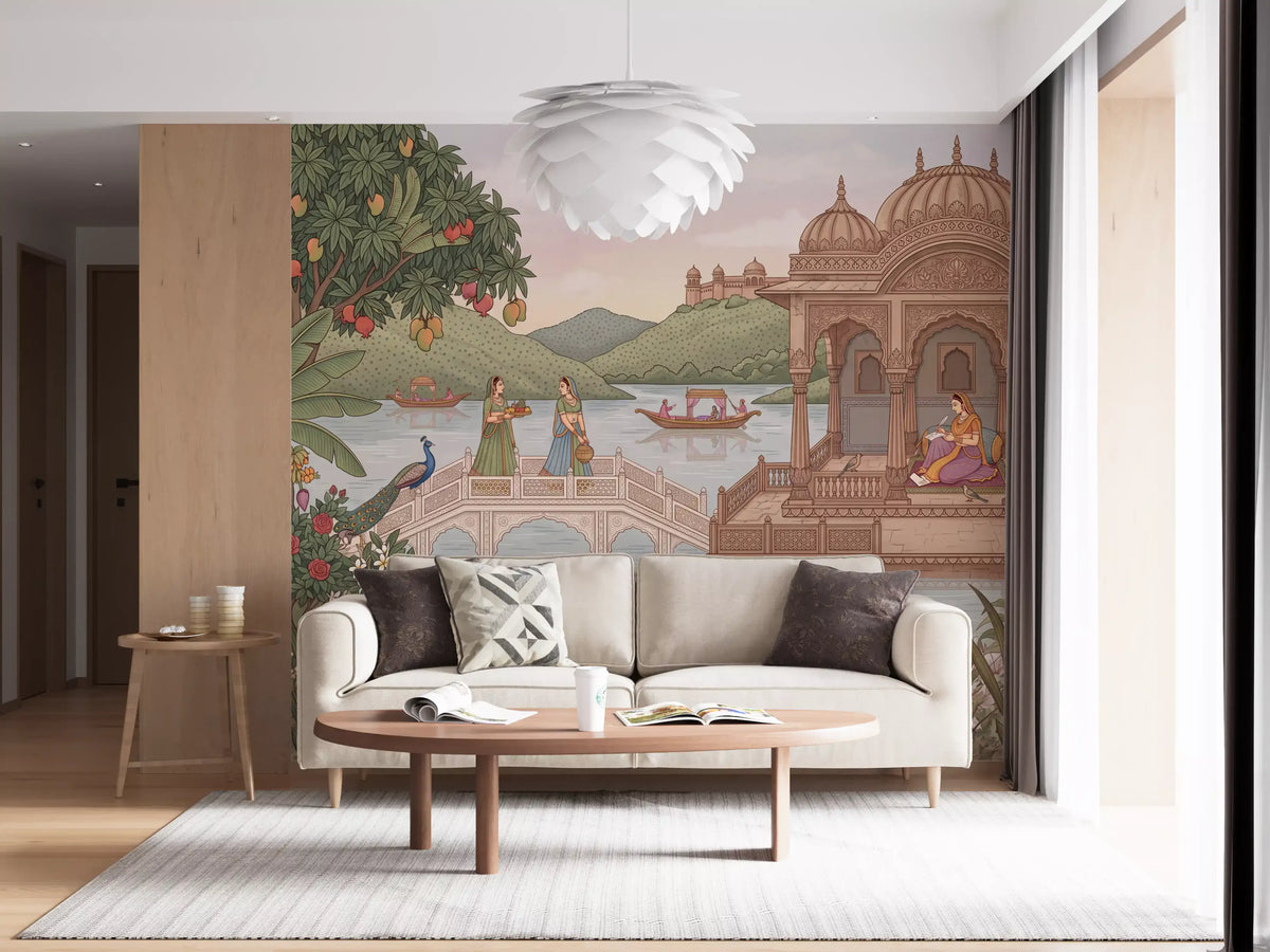 The Royal Lotus Pavilion Wall Mural