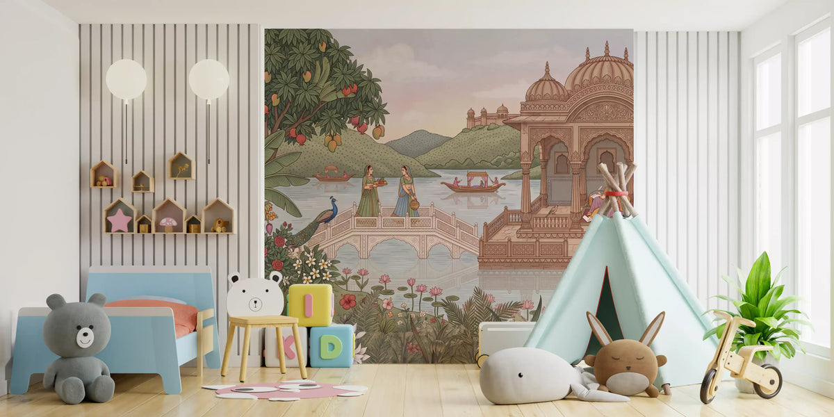 The Royal Lotus Pavilion Wall Mural