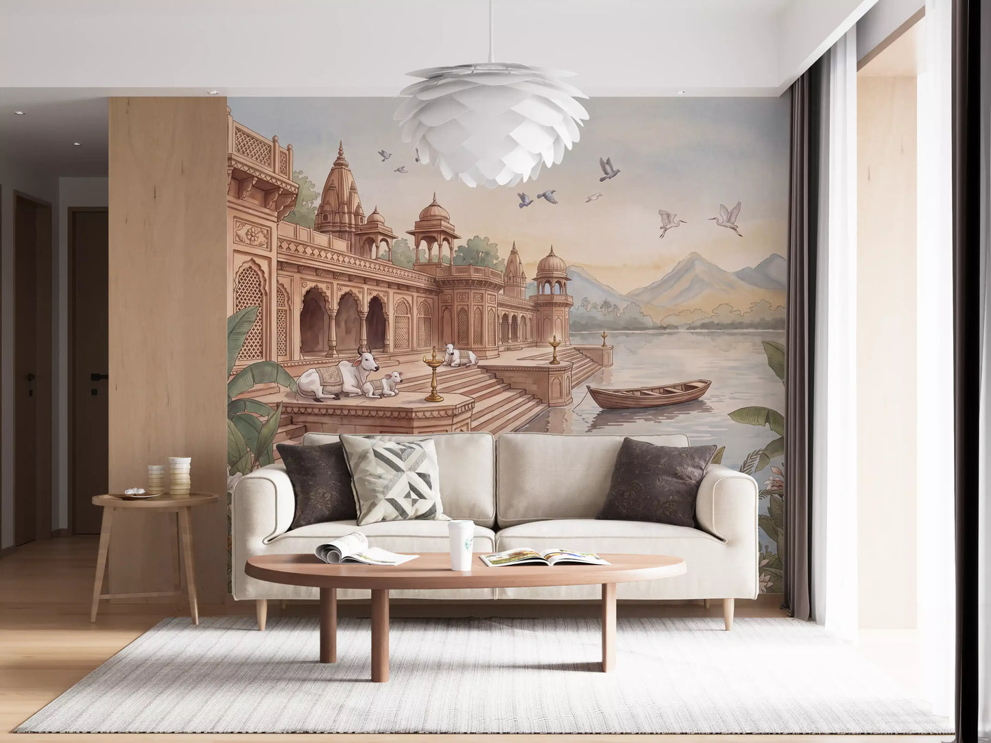 The Sacred Ghats at Dawn Wall Mural