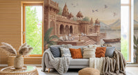 The Sacred Ghats at Dawn Wall Mural