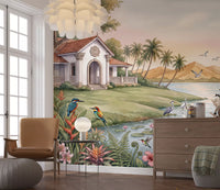 The Tropical Lake Estate Wall Mural