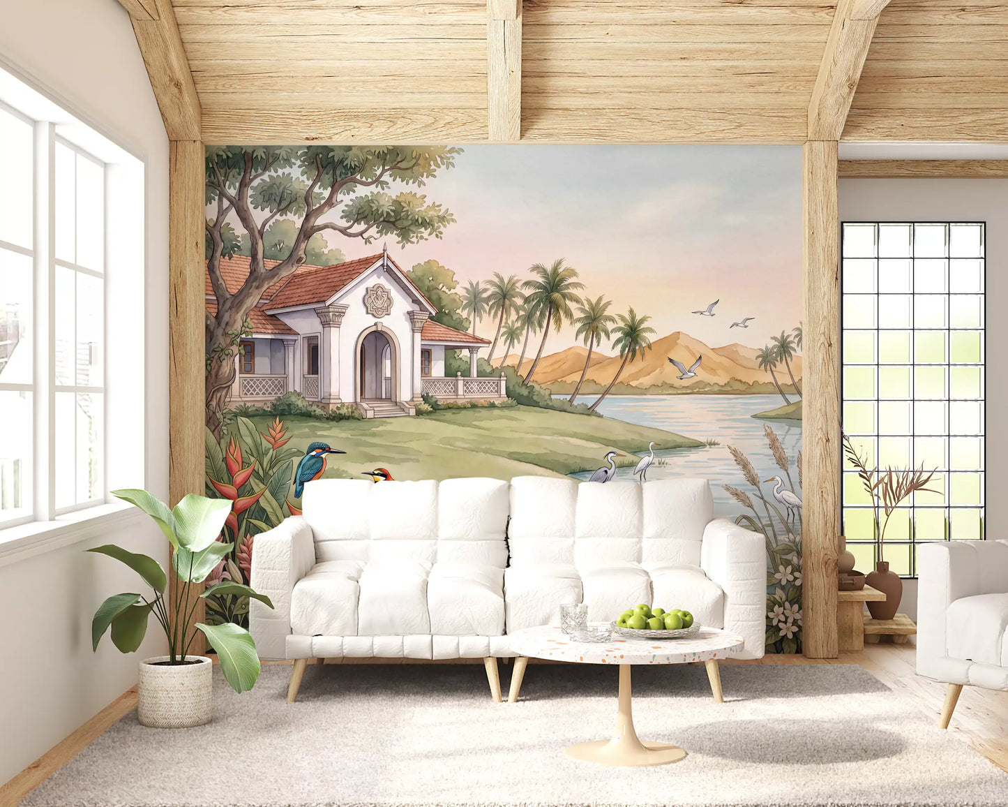 The Tropical Lake Estate Wall Mural