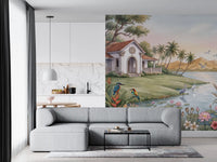 The Tropical Lake Estate Wall Mural
