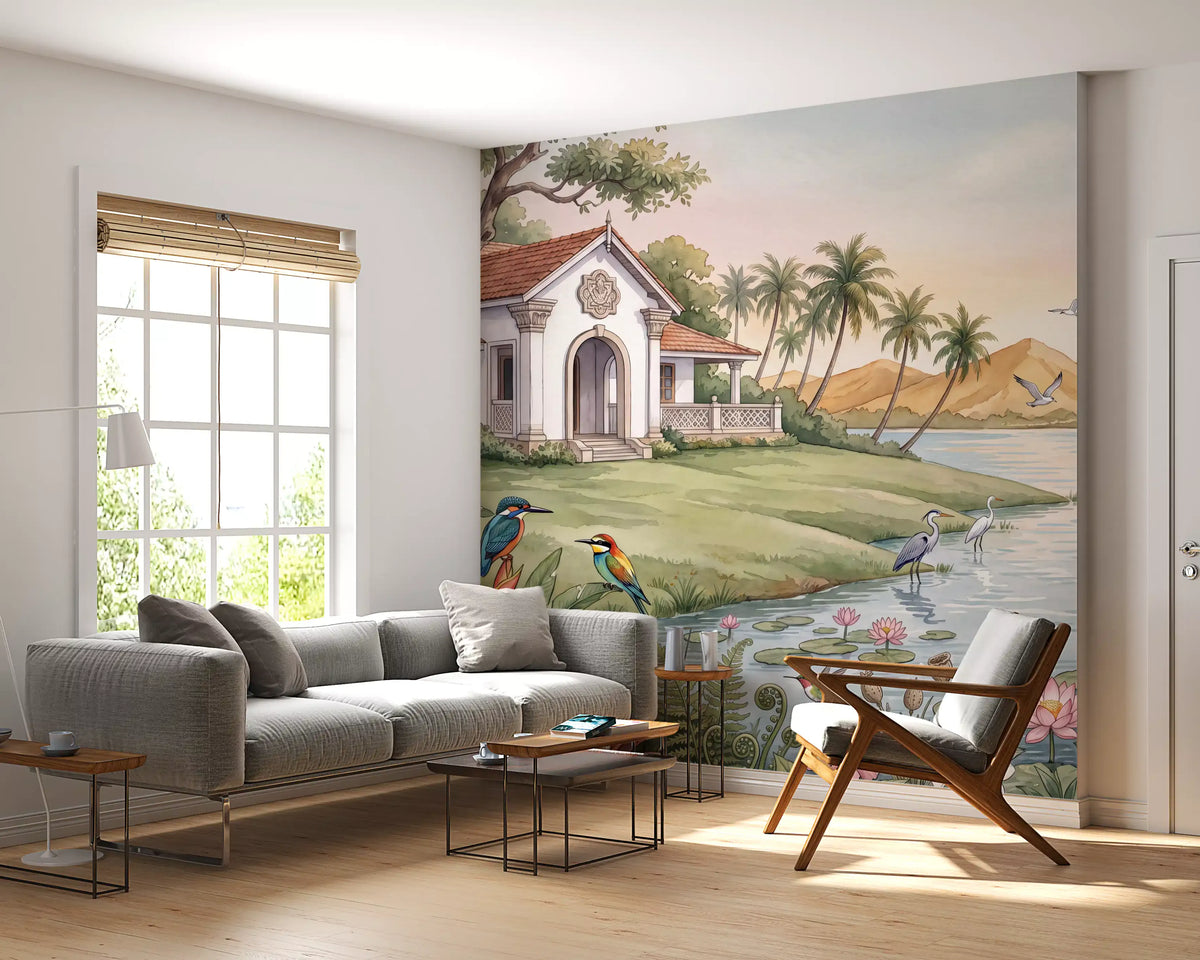 The Tropical Lake Estate Wall Mural