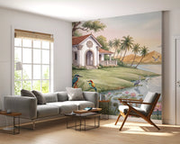 The Tropical Lake Estate Wall Mural