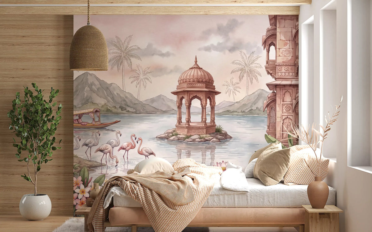 The Flamingo Lake Pavilion Wall Mural