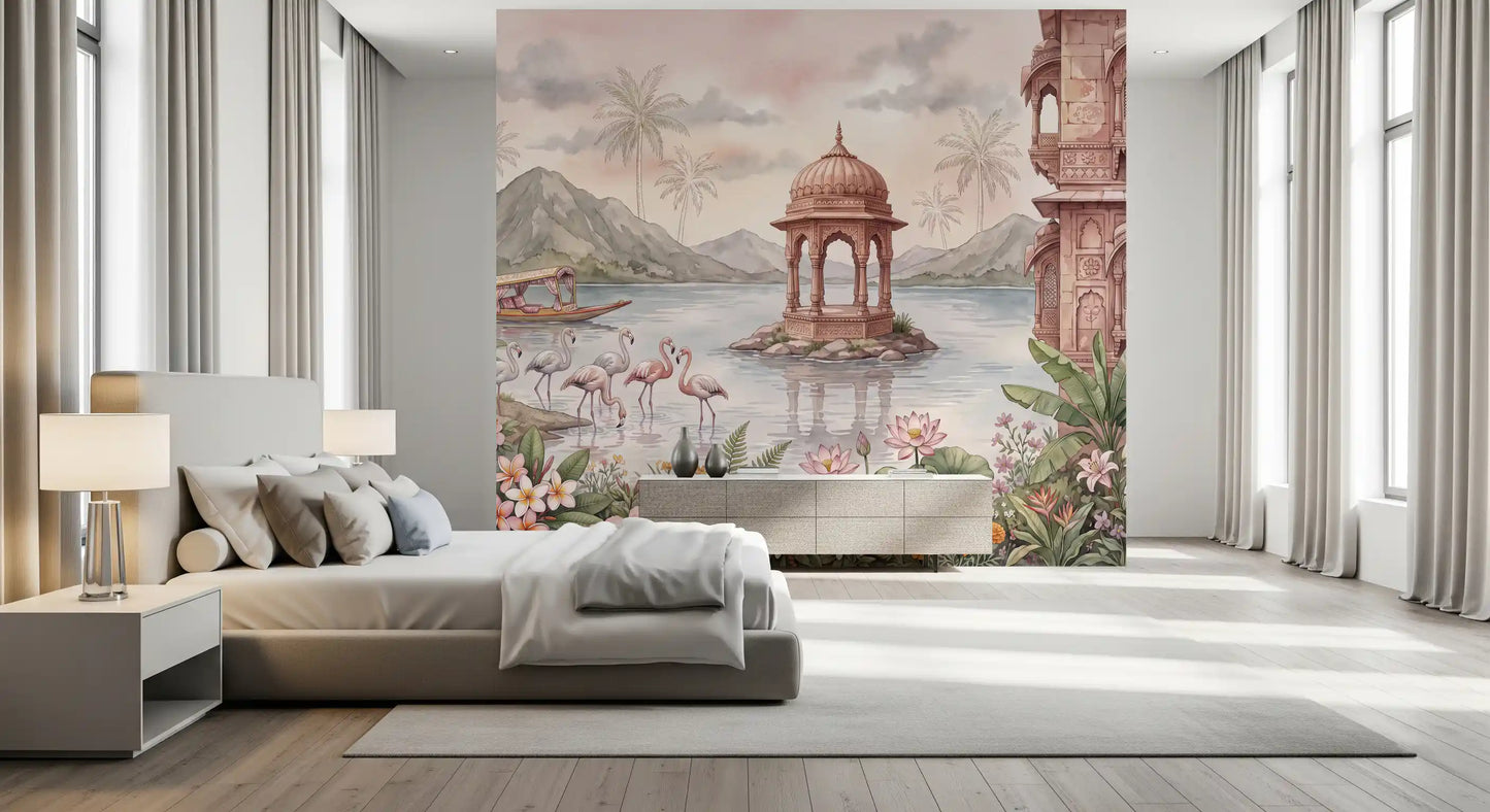 The Flamingo Lake Pavilion Wall Mural