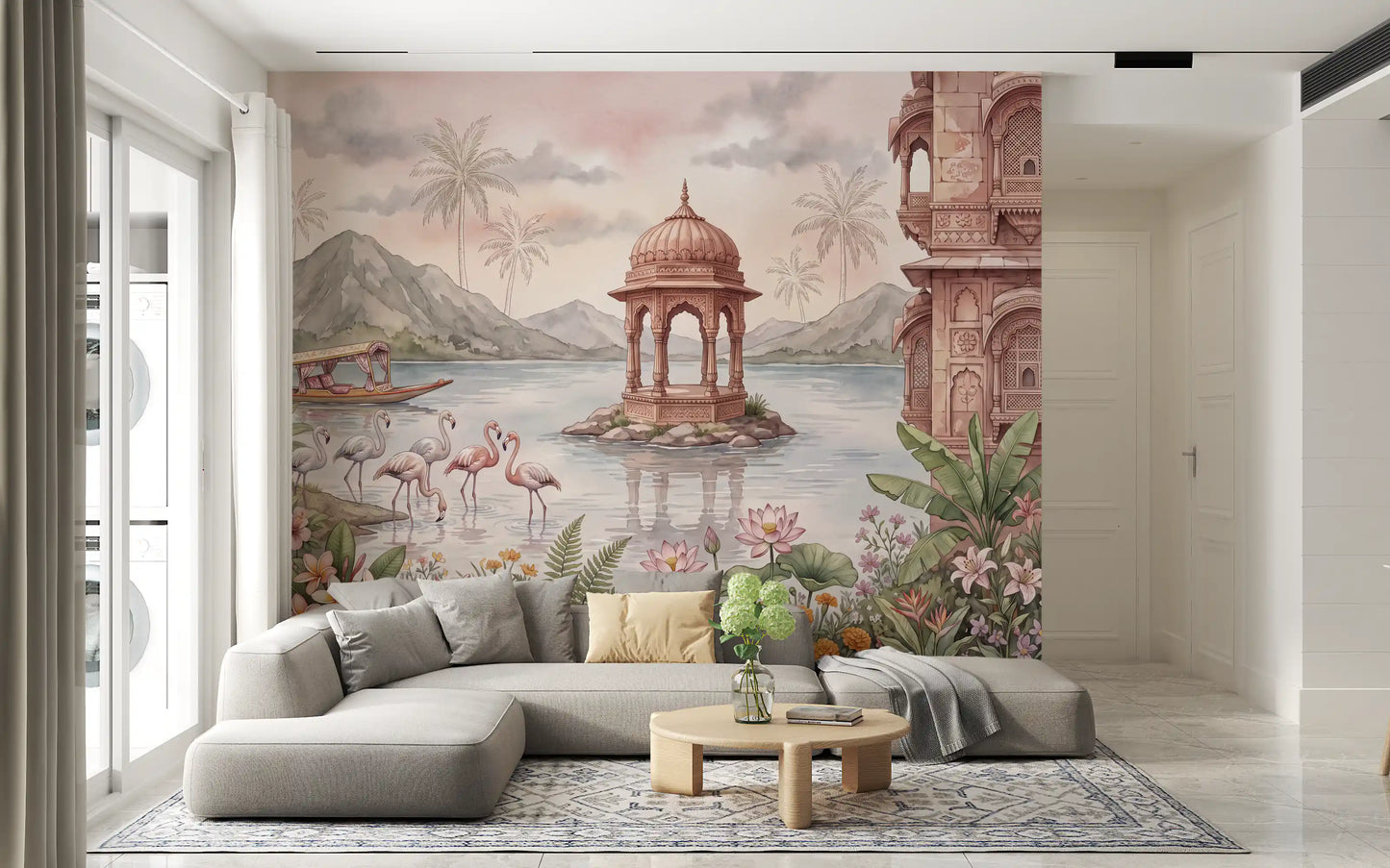 The Flamingo Lake Pavilion Wall Mural