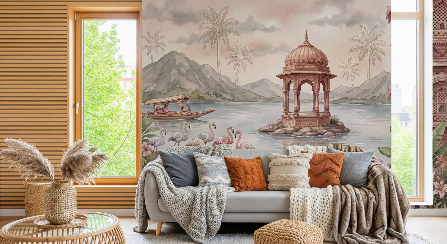 The Flamingo Lake Pavilion Wall Mural