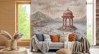The Flamingo Lake Pavilion Wall Mural