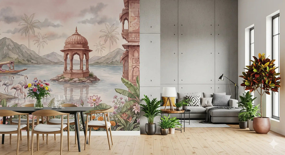 The Flamingo Lake Pavilion Wall Mural
