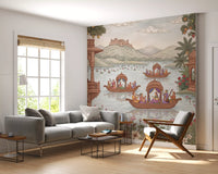 Pichwai Lake Reverie Wall Mural