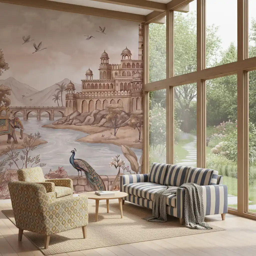 Rajputana River Palace Wall Mural