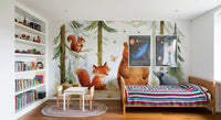 Whimsical Woodland Friends in a Autumnal Forest  Wall Mural