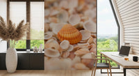 Amber Seashell Texture Pattern Wall Mural