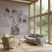 Muted Floral Still Life Study Wall Mural