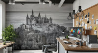 Hohenzollern Fortress Silhouette Wall Mural