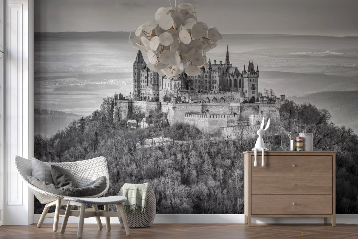 Hohenzollern Fortress Silhouette Wall Mural