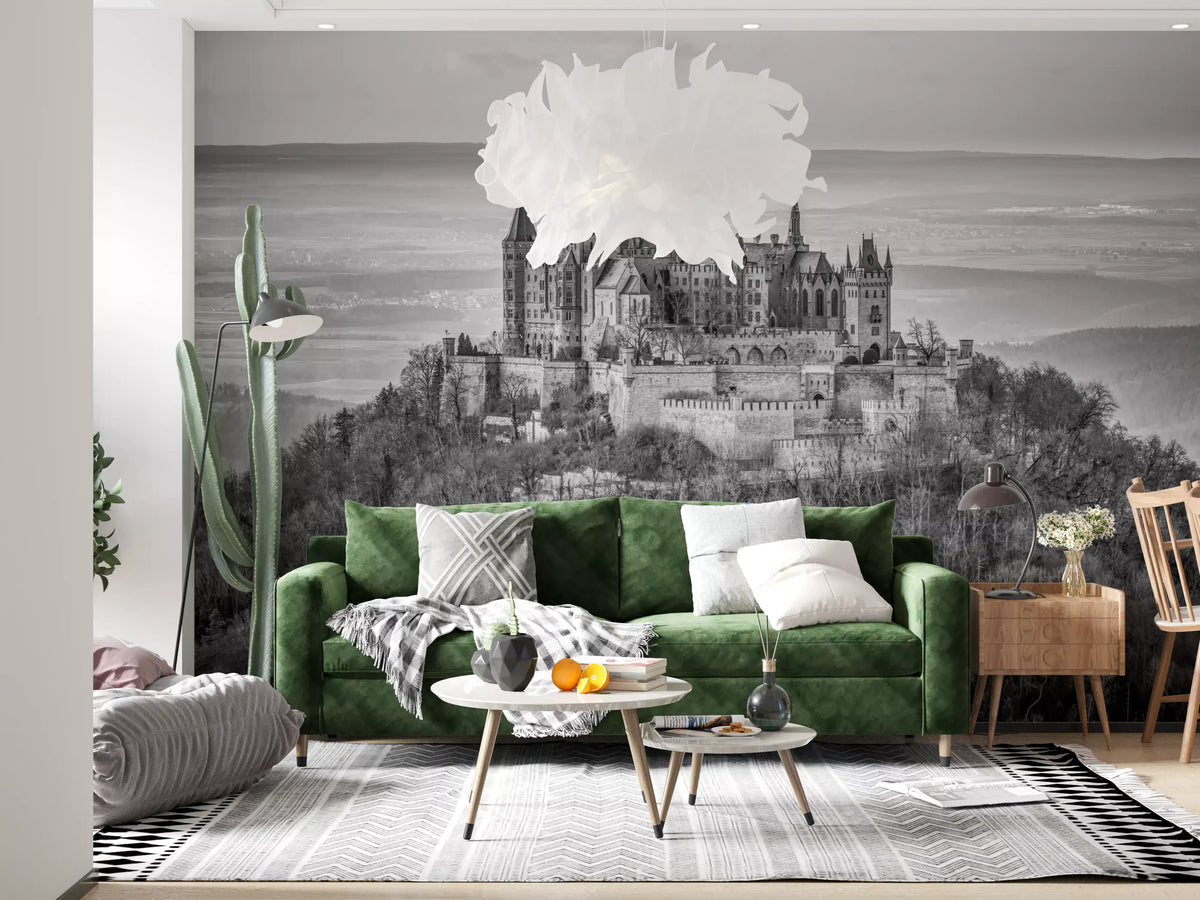 Hohenzollern Fortress Silhouette Wall Mural