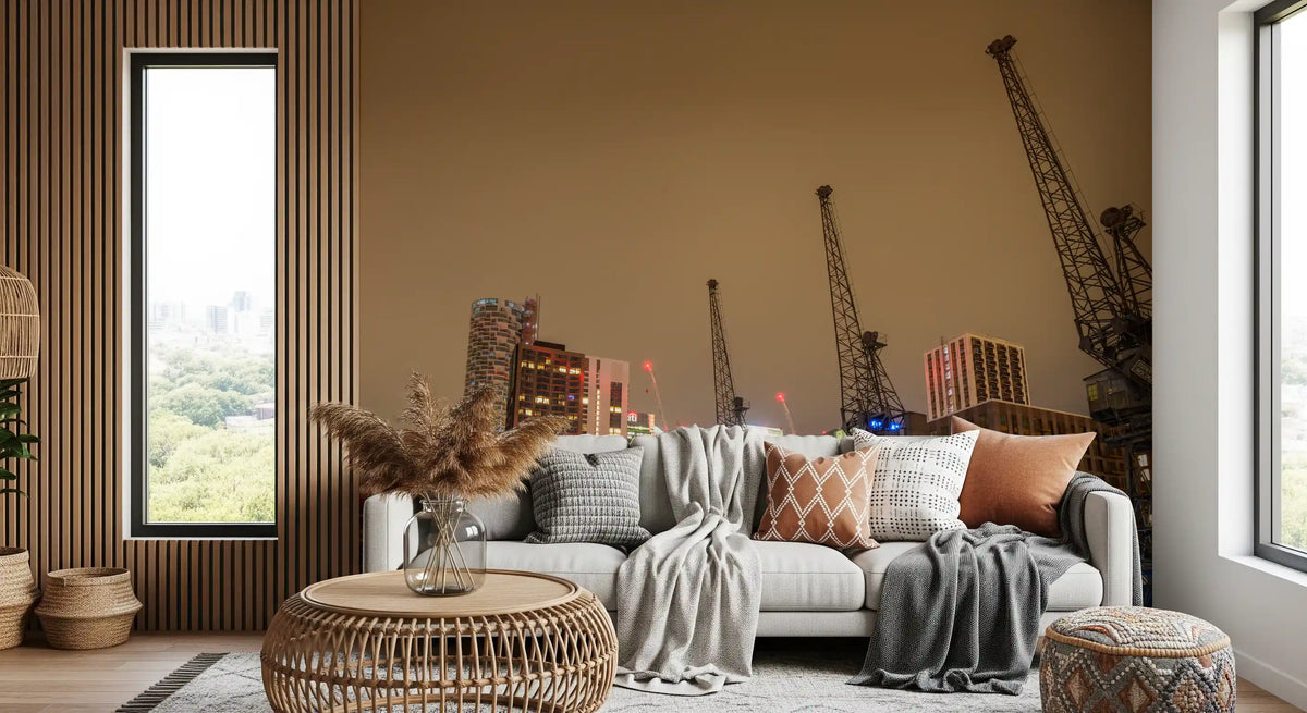 Evening Docklands Architecture Panorama Wall Mural