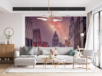 Cosmic Cityscape Architectural Vista Wall Mural