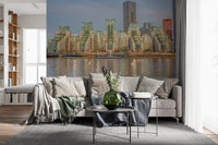 Modern Urban Glass Waterfront Wall Mural