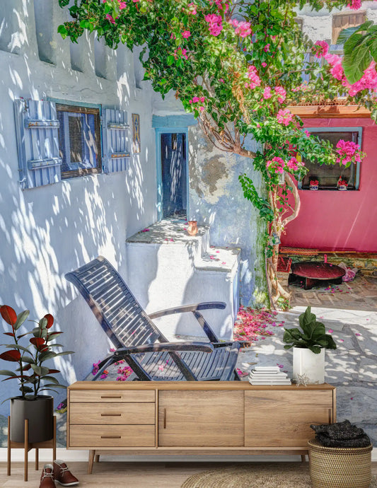 Mediterranean Courtyard Retreat Wall Mural