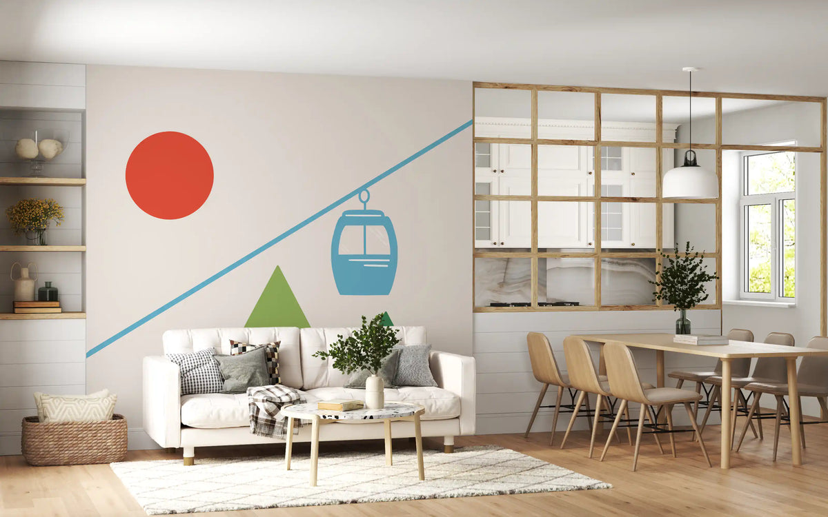 Winter Mountain Adventure  Wall Mural