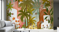 Mediterranean Palm Oasis Wall Mural