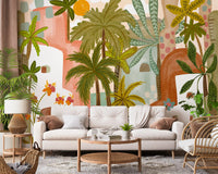 Mediterranean Palm Oasis Wall Mural