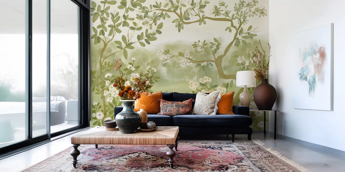 Dreamy Meadow Floral Mural Wall Mural