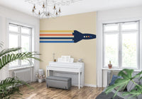Retro Rocket Streamers Wall Mural