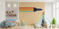 Retro Rocket Flight Path Wall Mural