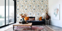 Muted Floral Botanical Pattern Wallpaper⁠
