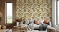 Vintage Hand-Painted Foliage Repeats Wallpaper⁠