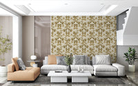 Vintage Hand-Painted Foliage Repeats Wallpaper⁠