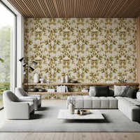 Vintage Hand-Painted Foliage Repeats Wallpaper⁠
