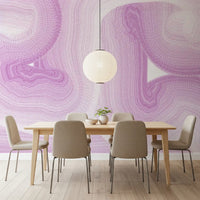 Soft Lavender Fluid Marble Flow Wall Mural