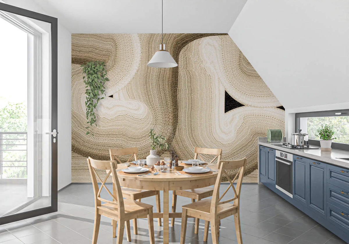 Rhythmic Sand Dune Abstract Art Wall Mural
