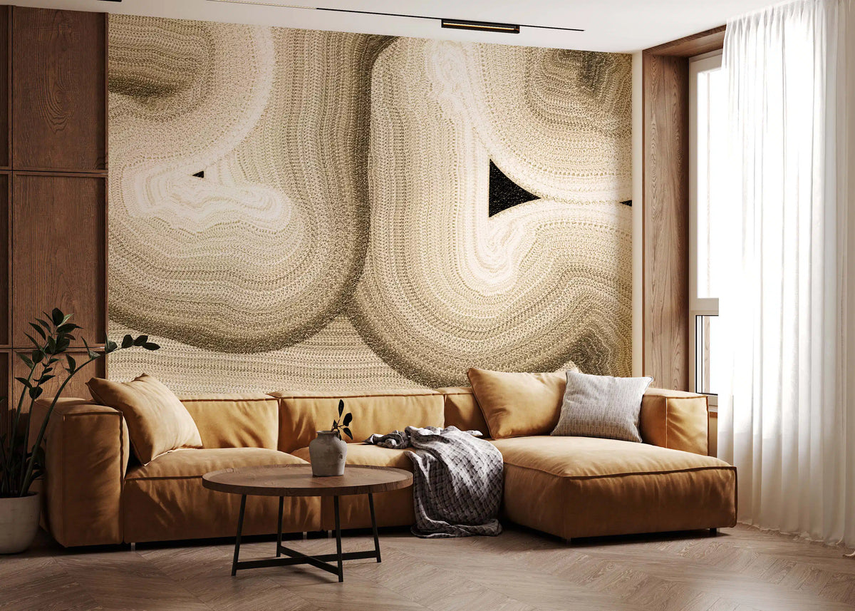 Rhythmic Sand Dune Abstract Art Wall Mural
