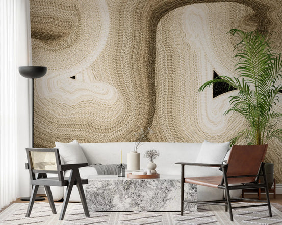 Rhythmic Sand Dune Abstract Art Wall Mural