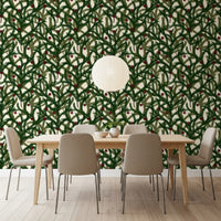 Dense Christmas Evergreen Pine Branch Winter Forest Pattern Wallpaper⁠