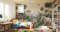 Safari Serenity Tropical Landscape Wall Mural