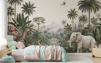 Safari Serenity Tropical Landscape Wall Mural